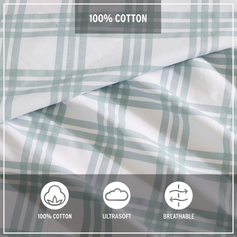 Basic Plaid 100% Cotton Sheet Set
