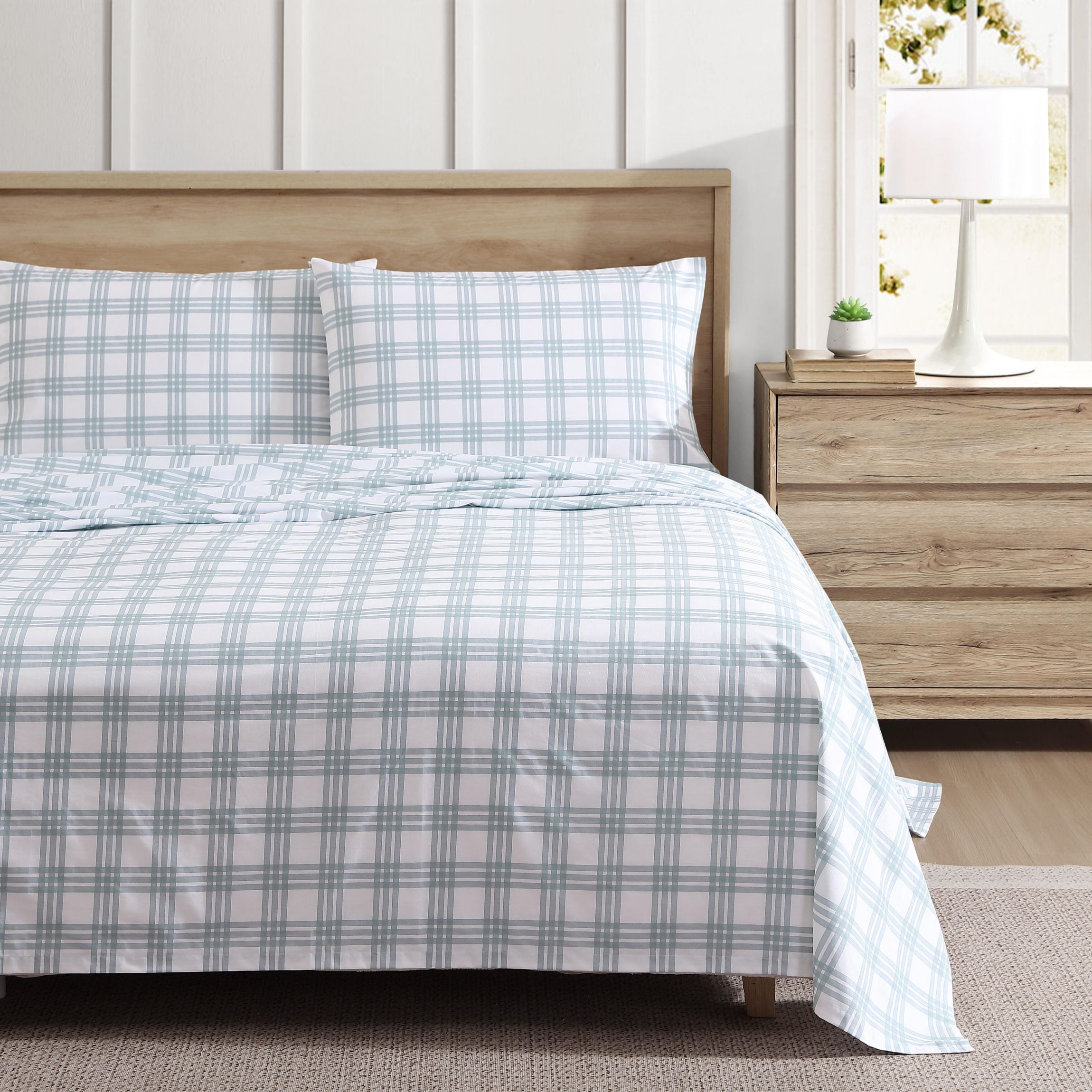 Basic Plaid 100% Cotton Sheet Set