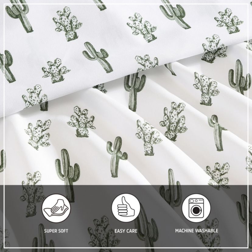 Cacti Microfiber Sheet Set