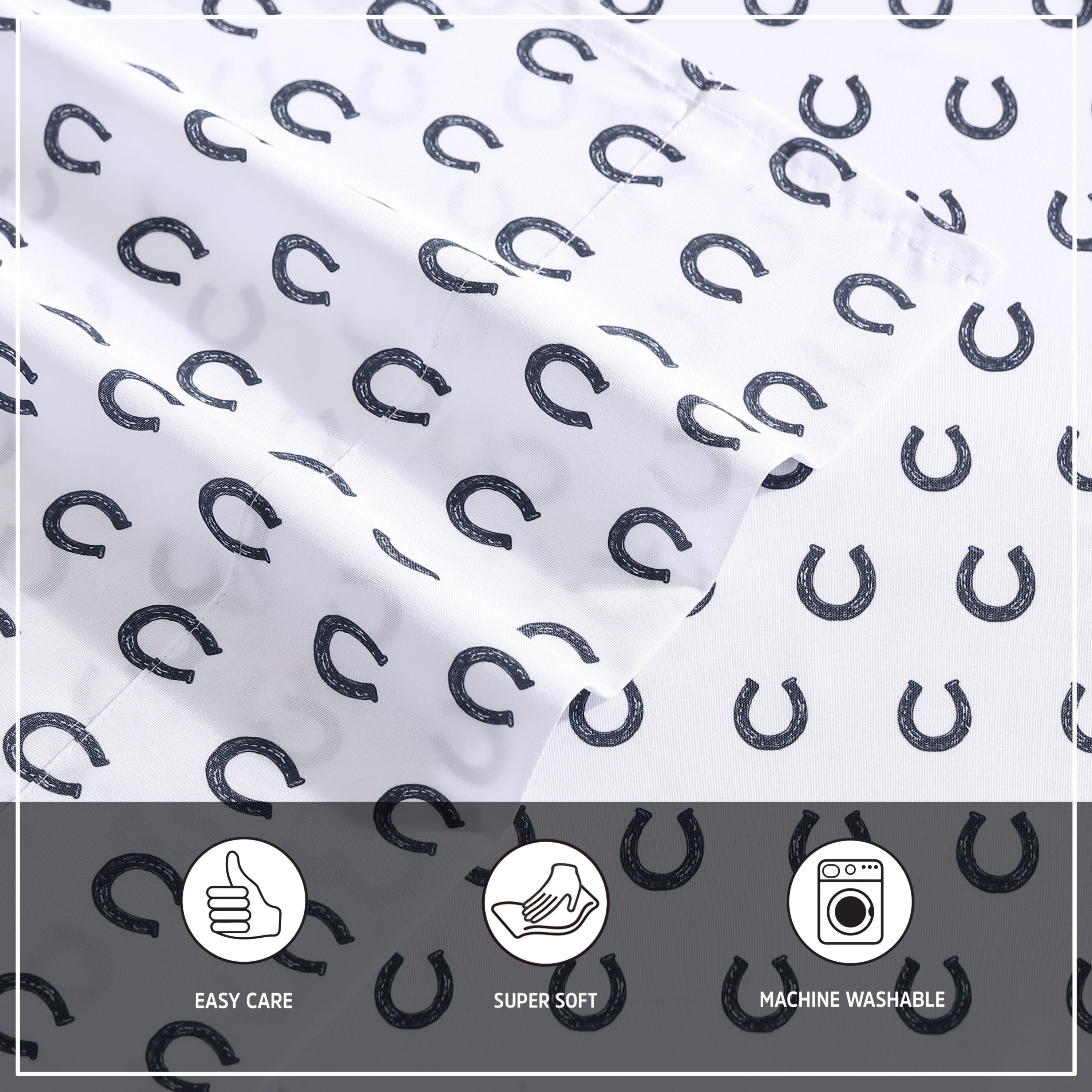 Horseshoe Dots Microfiber Sheet Set