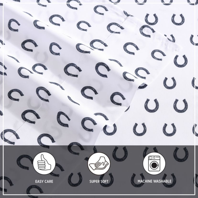 Horseshoe Dots Microfiber Sheet Set