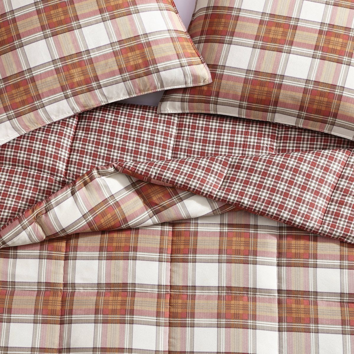 Edgewood Plaid Microfiber Comforter-Sham Set