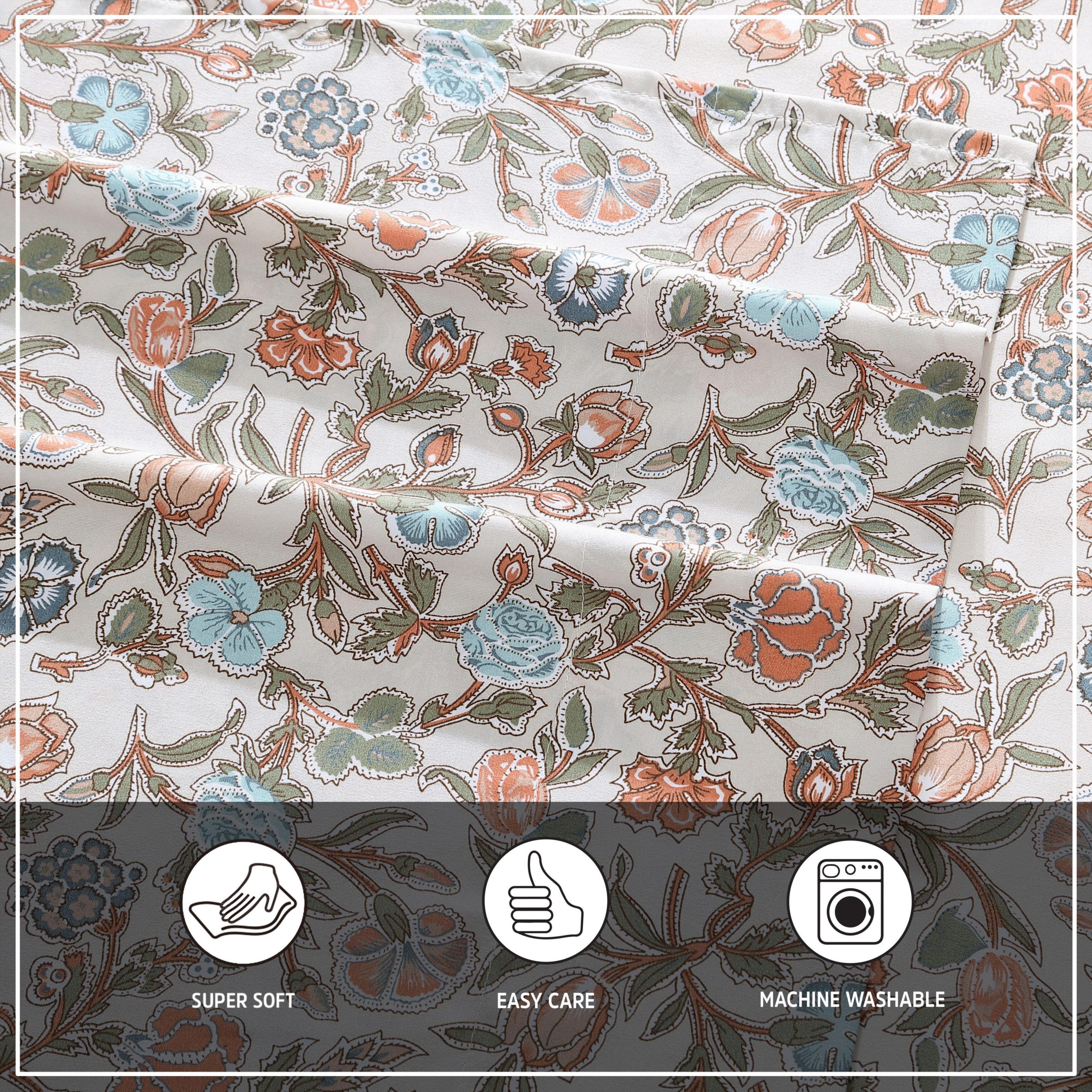 Westward Floral Microfiber Sheet Set