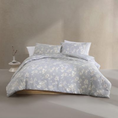 Calvin Klein Eternity Floral Cotton Comforter-Sham Set, Grey, King