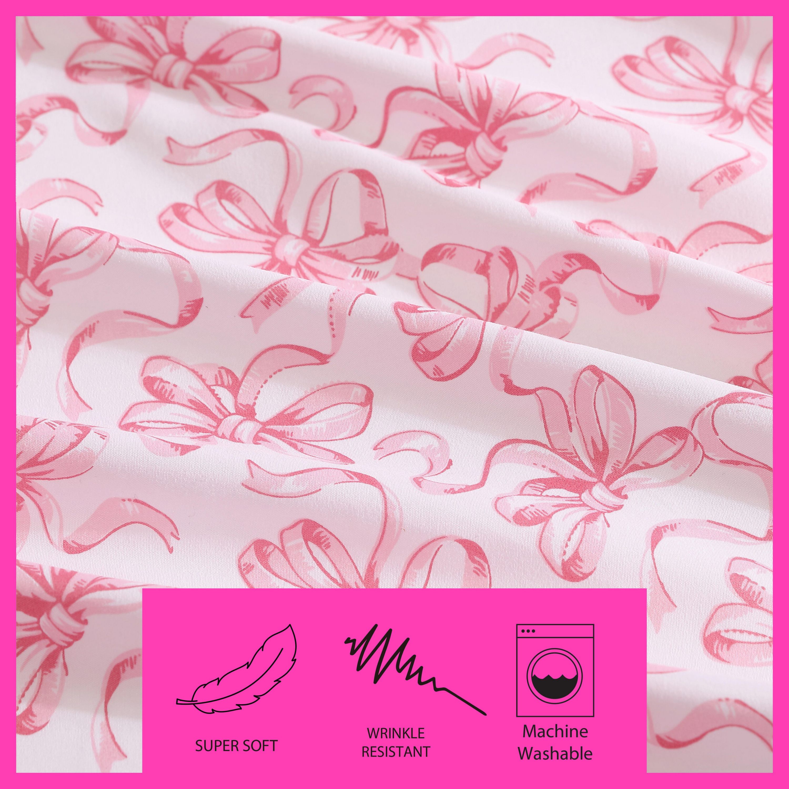 Ballet Bows Microfiber Sheet Set