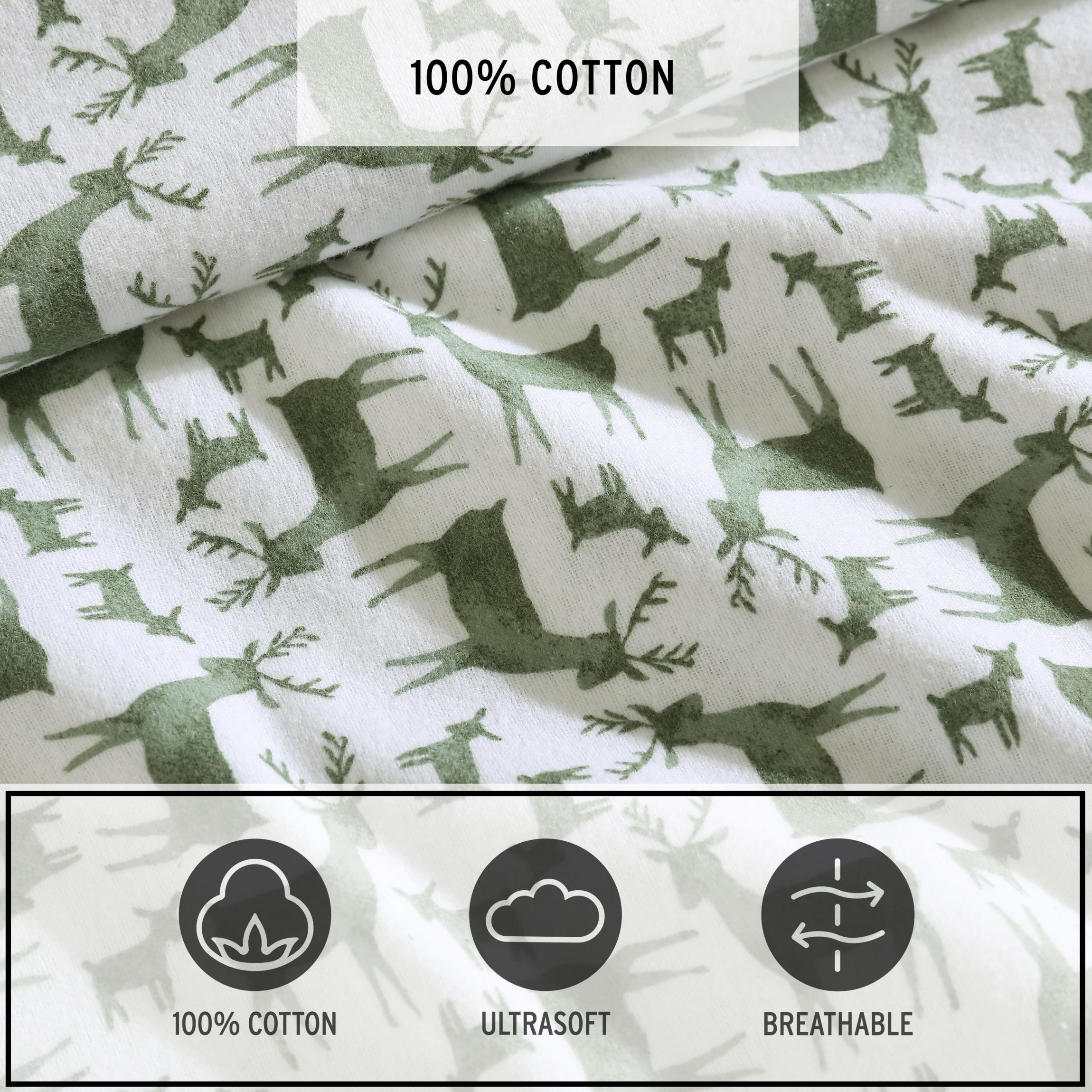 Deer Camp Cotton Sheet Set