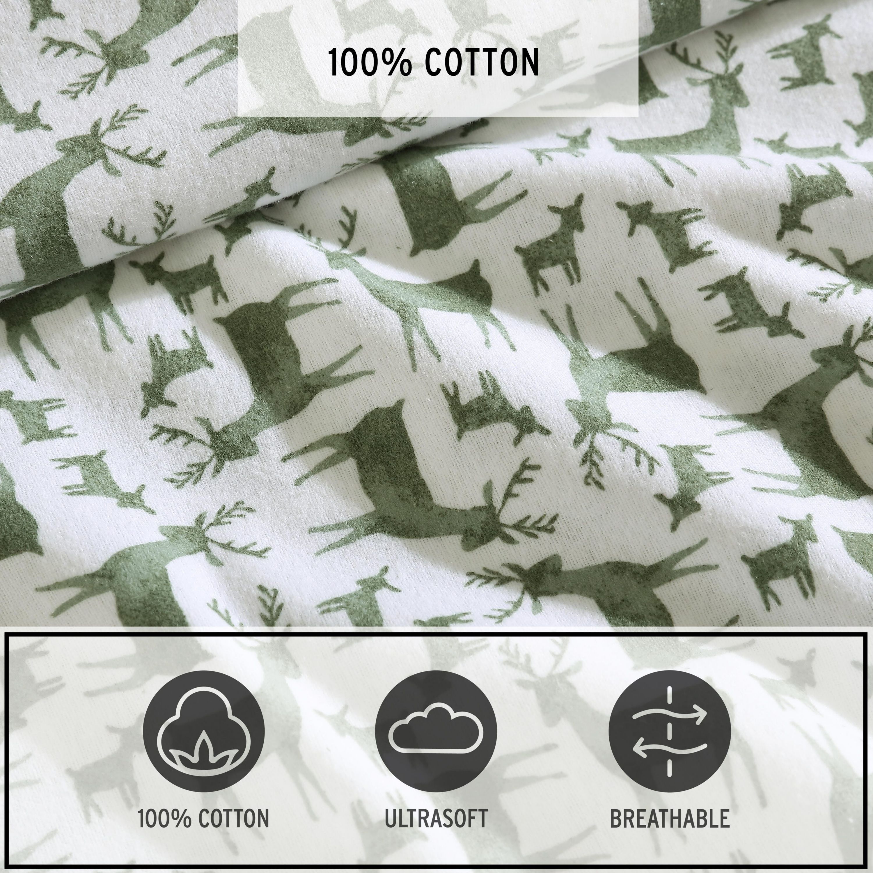 Deer Camp Cotton Sheet Set