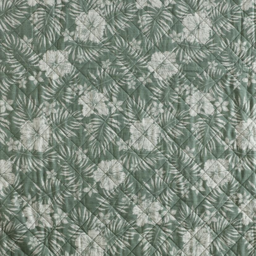 Hibiscus Jungle Cotton Quilt-Sham Set
