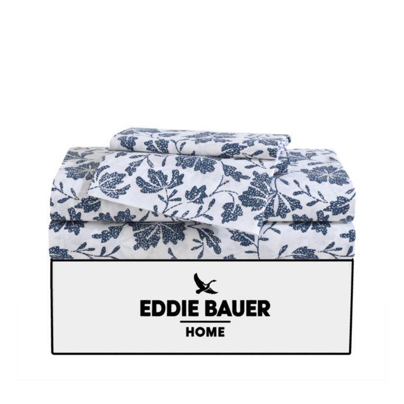 Woodblock Floral Cotton Sheet Set