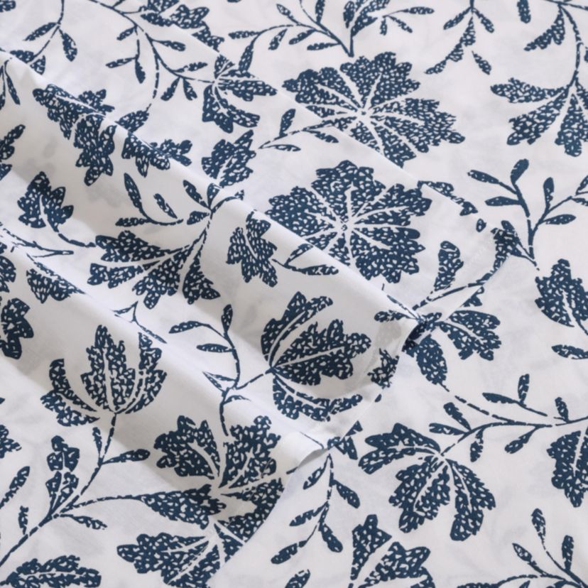 Woodblock Floral Cotton Sheet Set