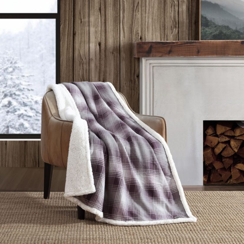 Nordic Plaid Microfiber Throw Blanket