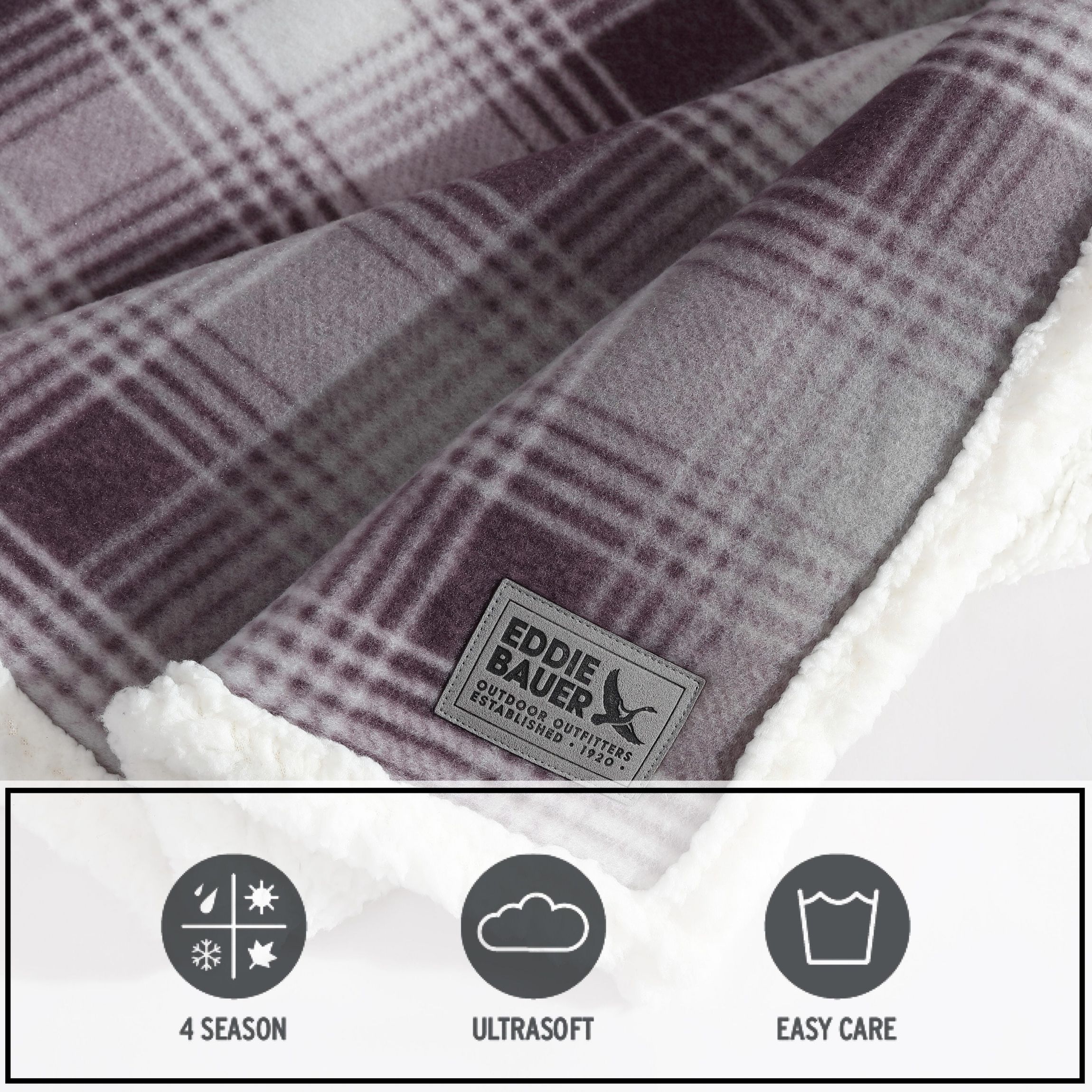 Nordic Plaid Microfiber Throw Blanket