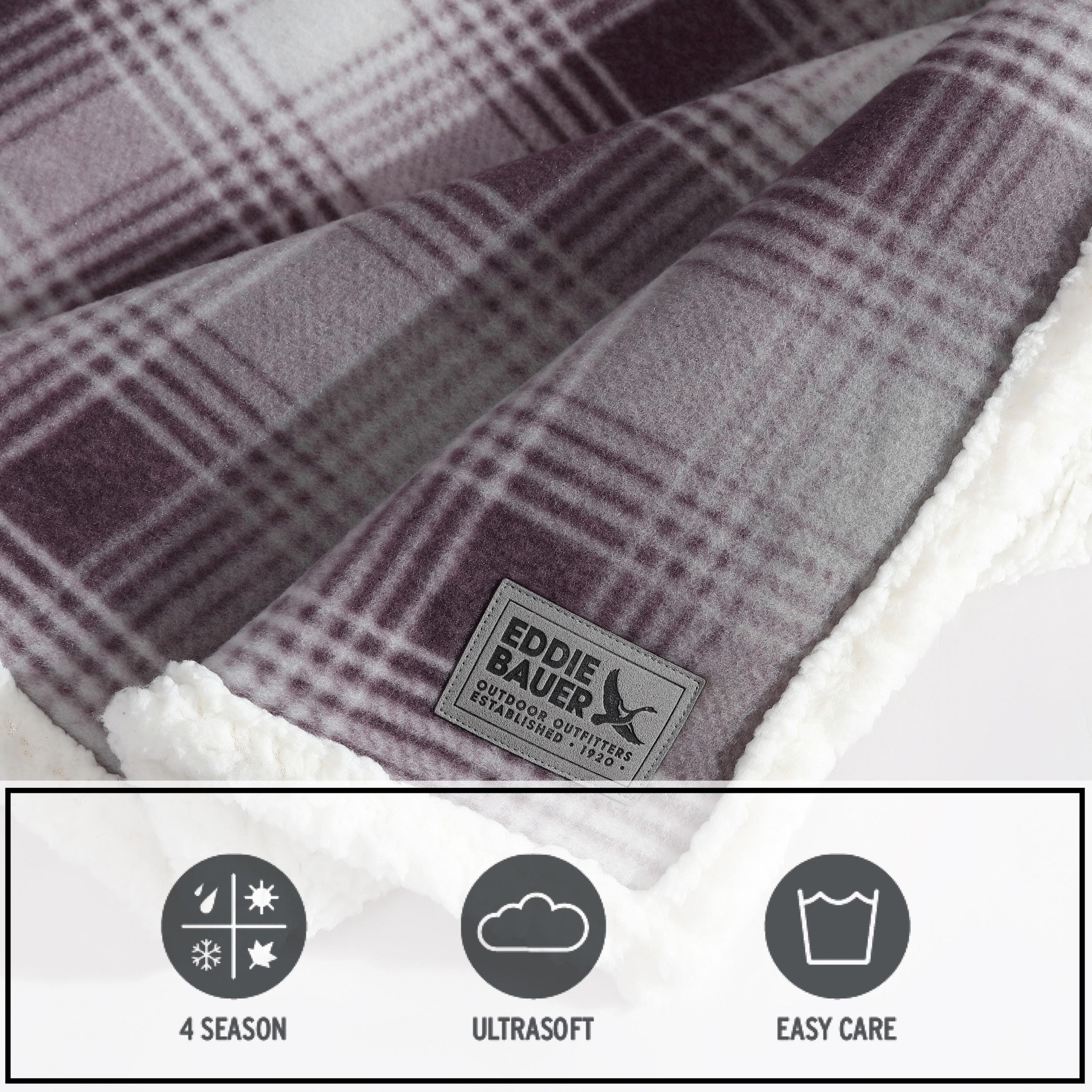 Nordic Plaid Microfiber Throw Blanket