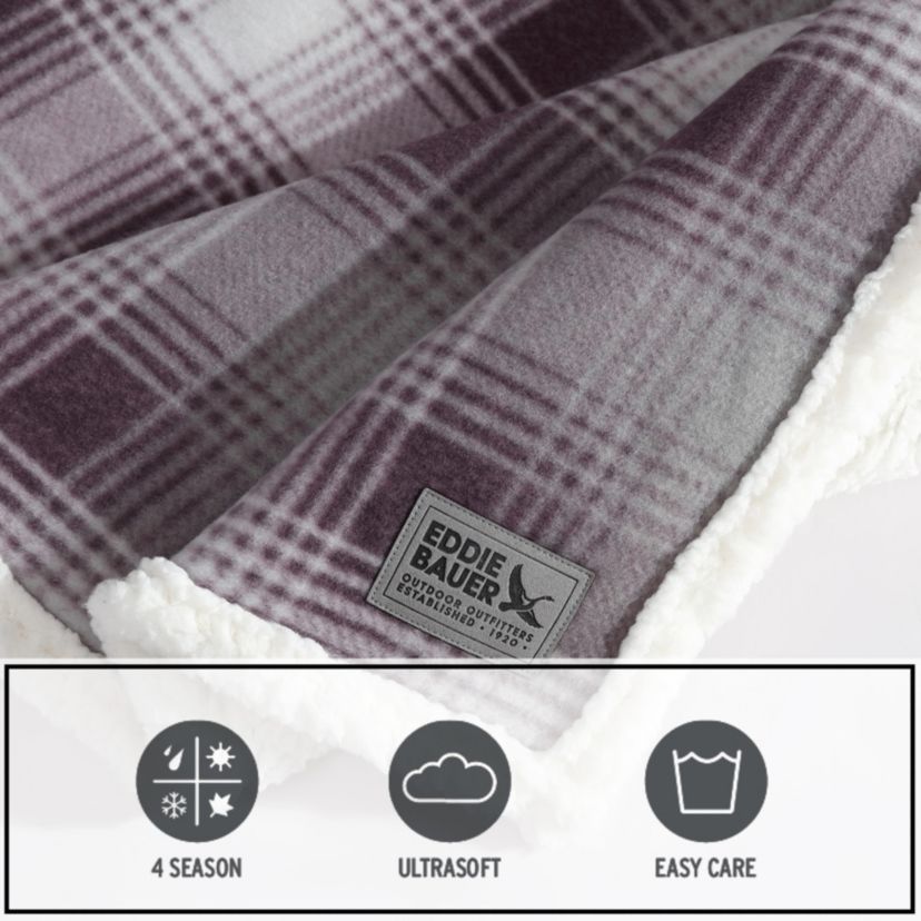 Nordic Plaid Microfiber Throw Blanket