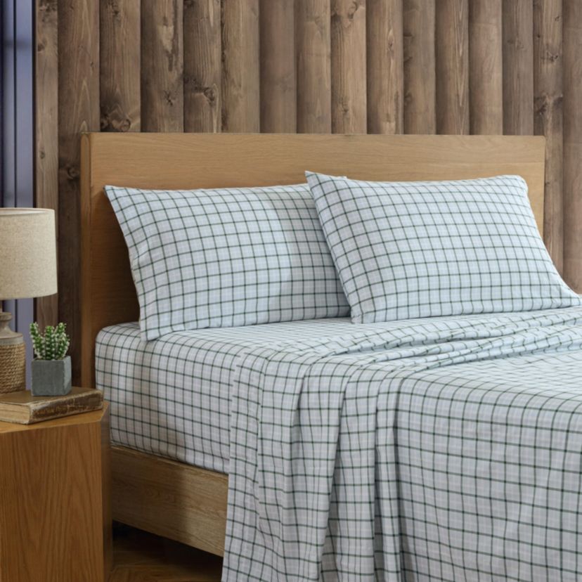 Classic Tattersall Plaid Cotton Sheet Set