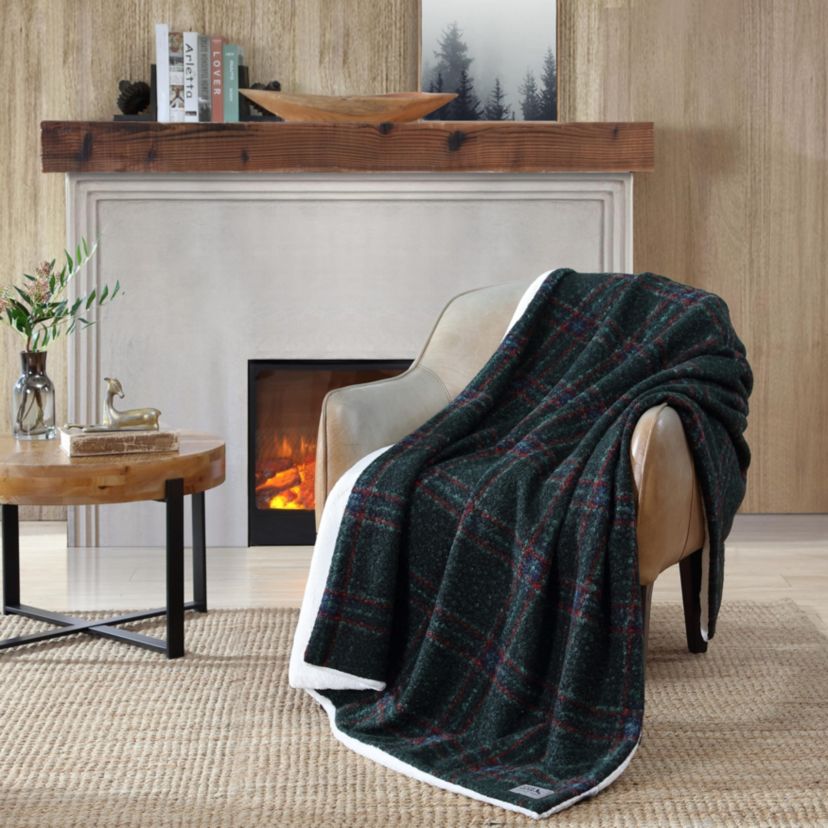 Capitol Hill Plaid Microfiber Throw Blanket