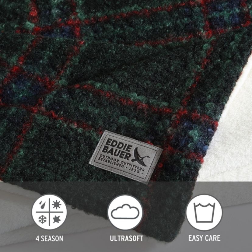 Capitol Hill Plaid Microfiber Throw Blanket