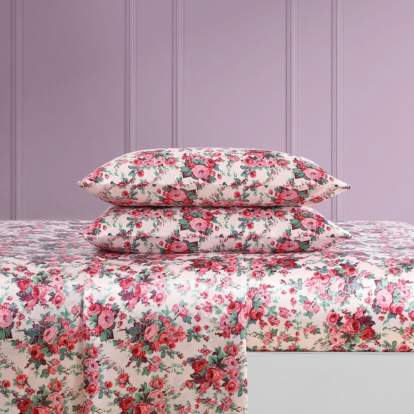 Vintage Floral Microfiber Sheet Set