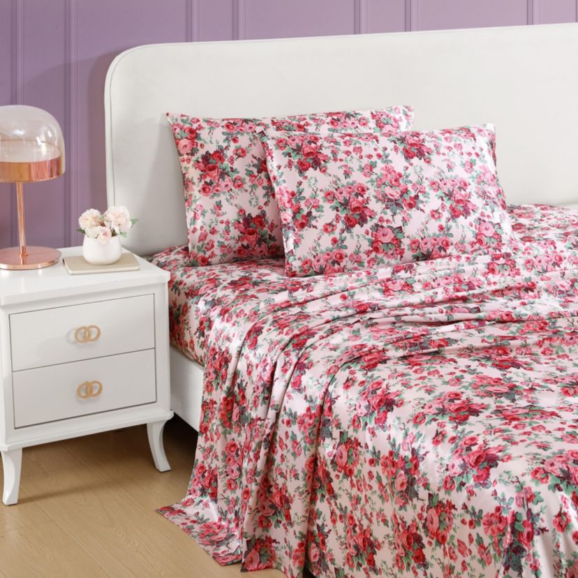 Vintage Floral Microfiber Sheet Set