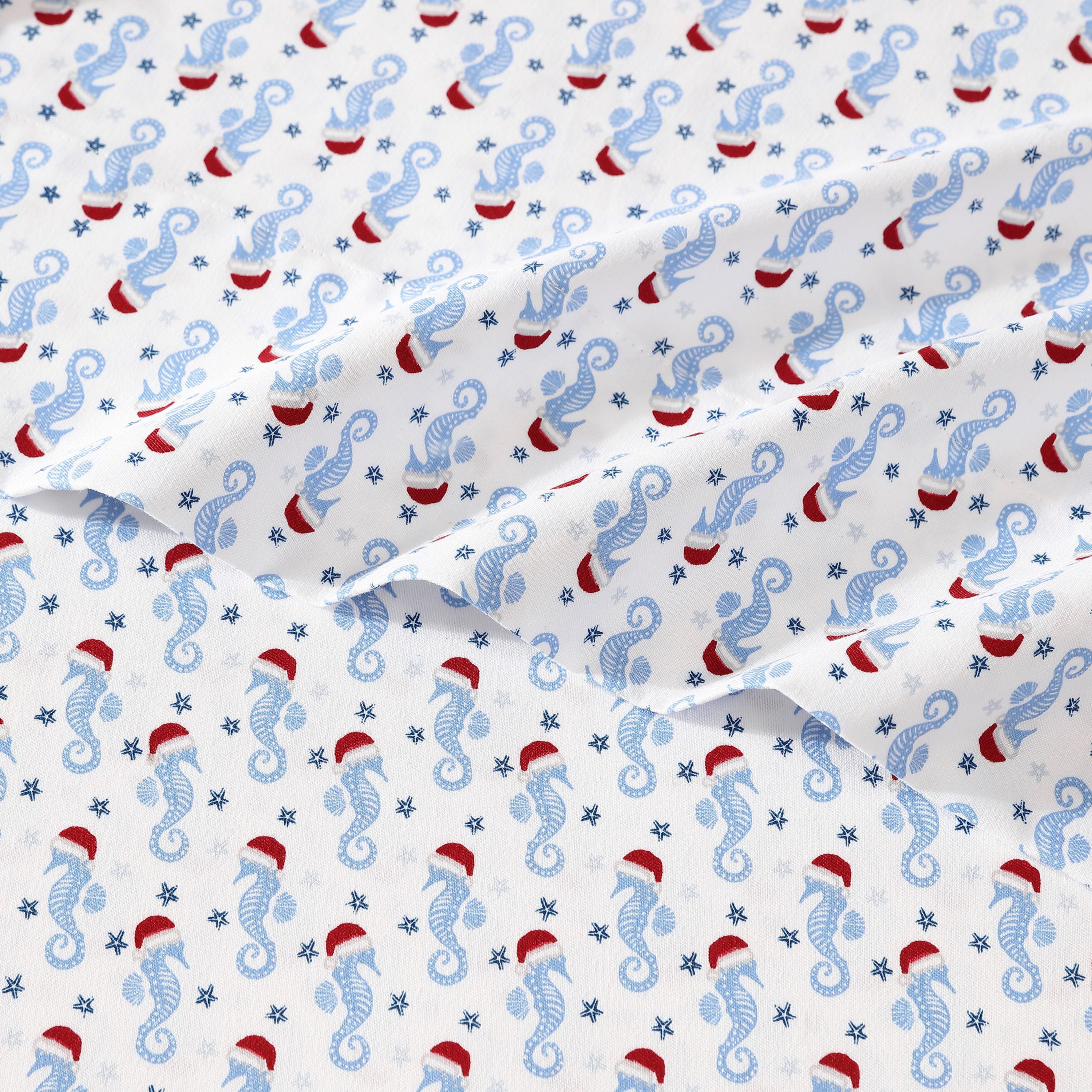 Holiday Seahorse Microfiber Sheet Set