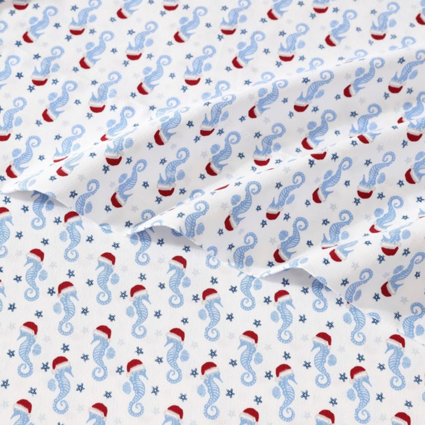 Holiday Seahorse Microfiber Sheet Set