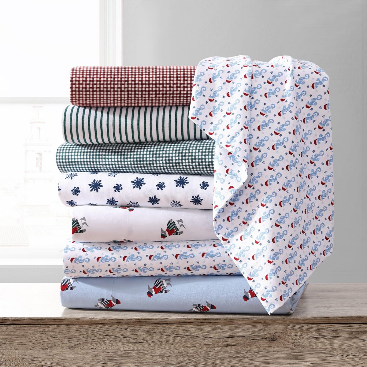 Holiday Seahorse Microfiber Sheet Set