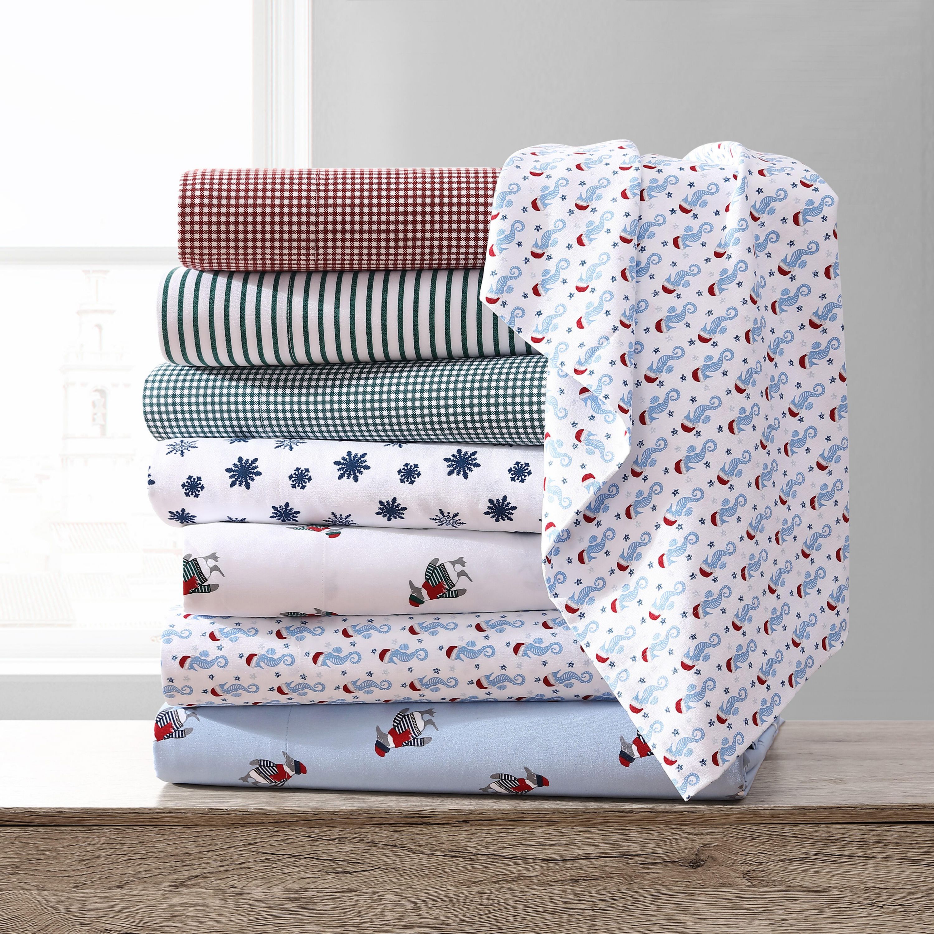 Holiday Seahorse Microfiber Sheet Set