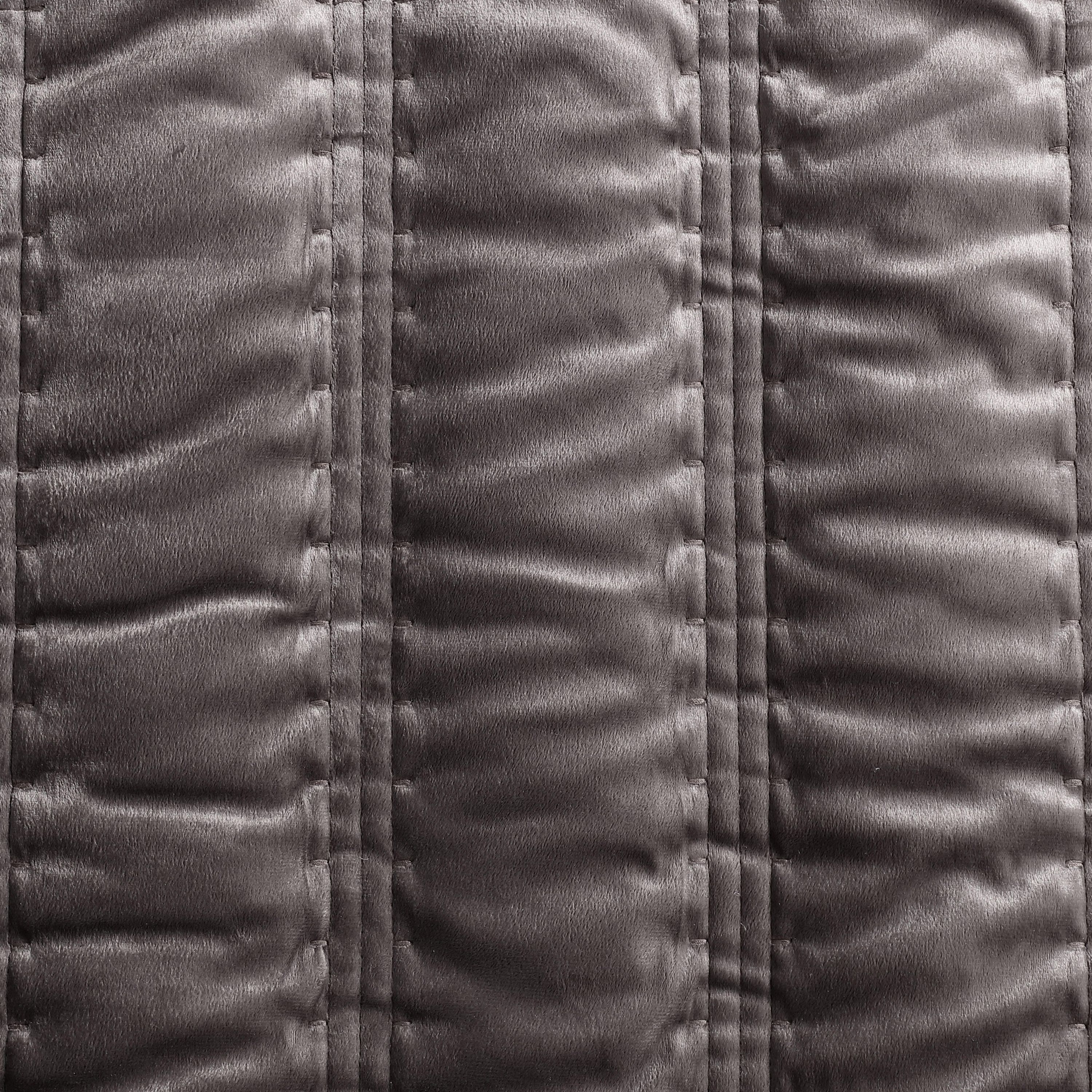 Velvet Linear Stitch Microfiber Quilt-Sham Set