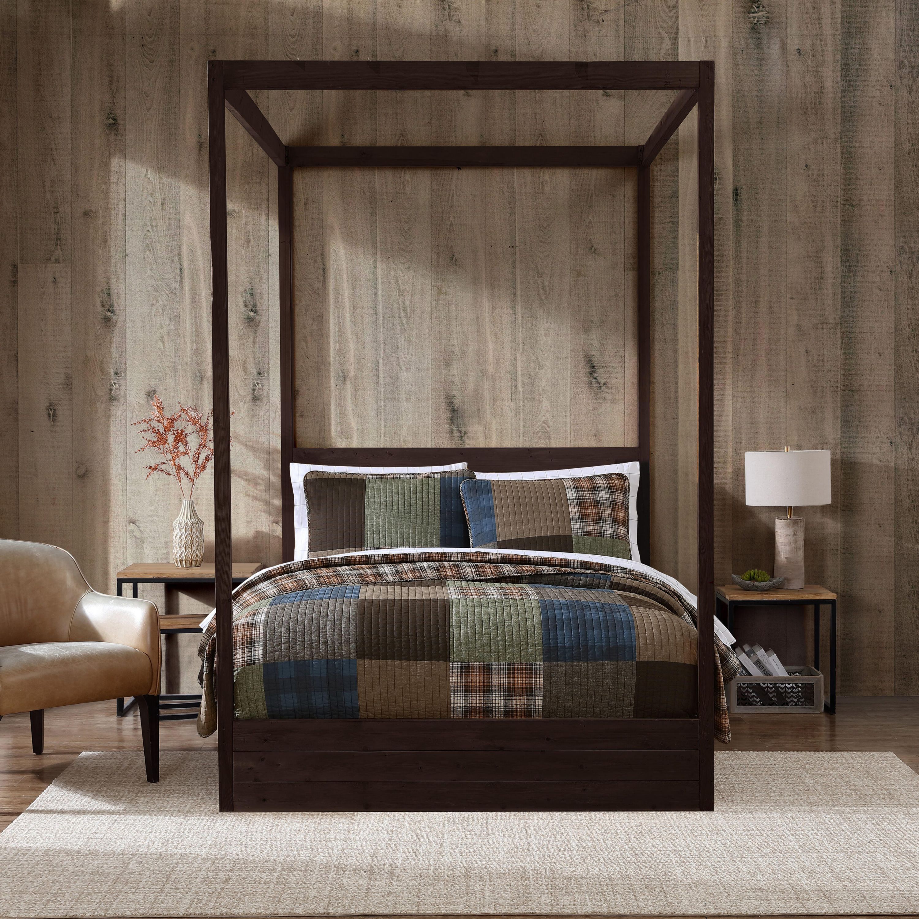 Classic Patchwork Cotton Quilt-Sham Set