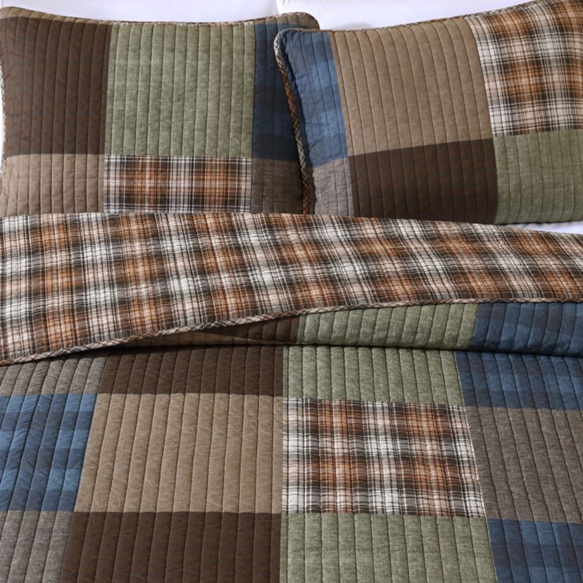Classic Patchwork Cotton Quilt-Sham Set