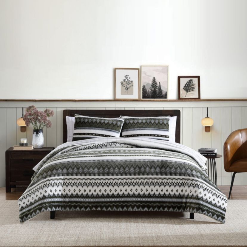 Shelton Fair Isle Microfiber Comforter-Sham Set