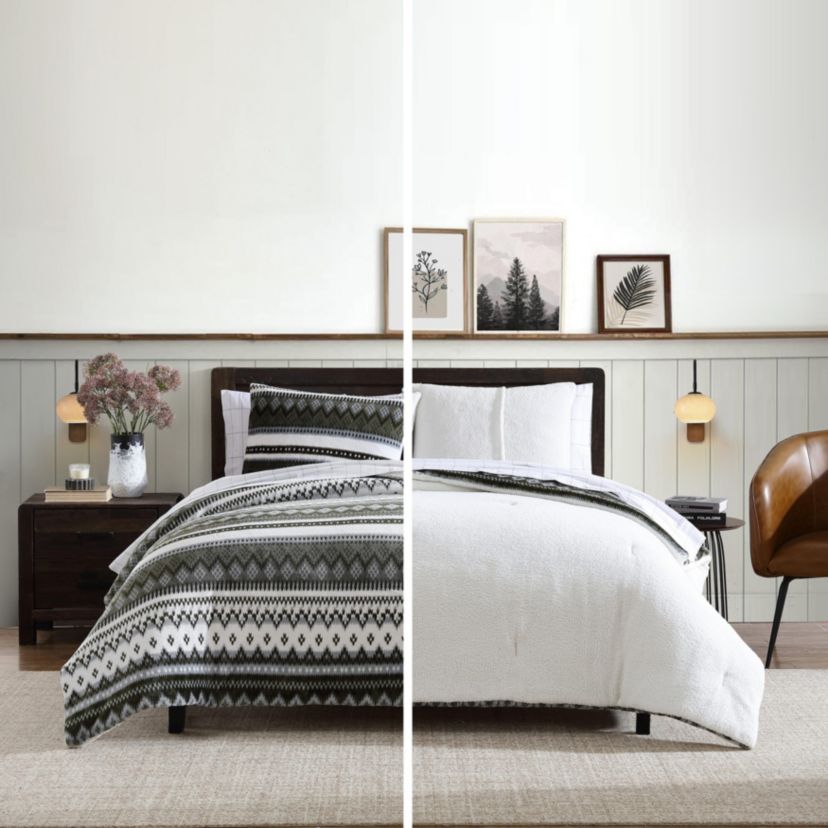Shelton Fair Isle Microfiber Comforter-Sham Set