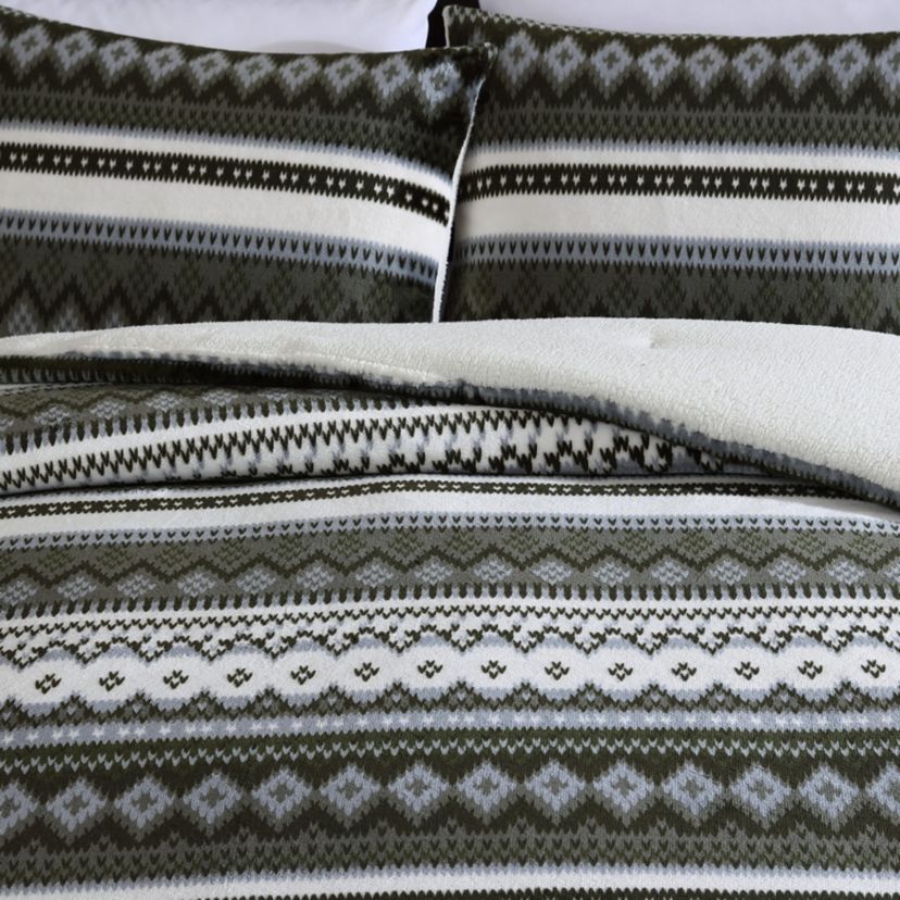 Shelton Fair Isle Microfiber Comforter-Sham Set