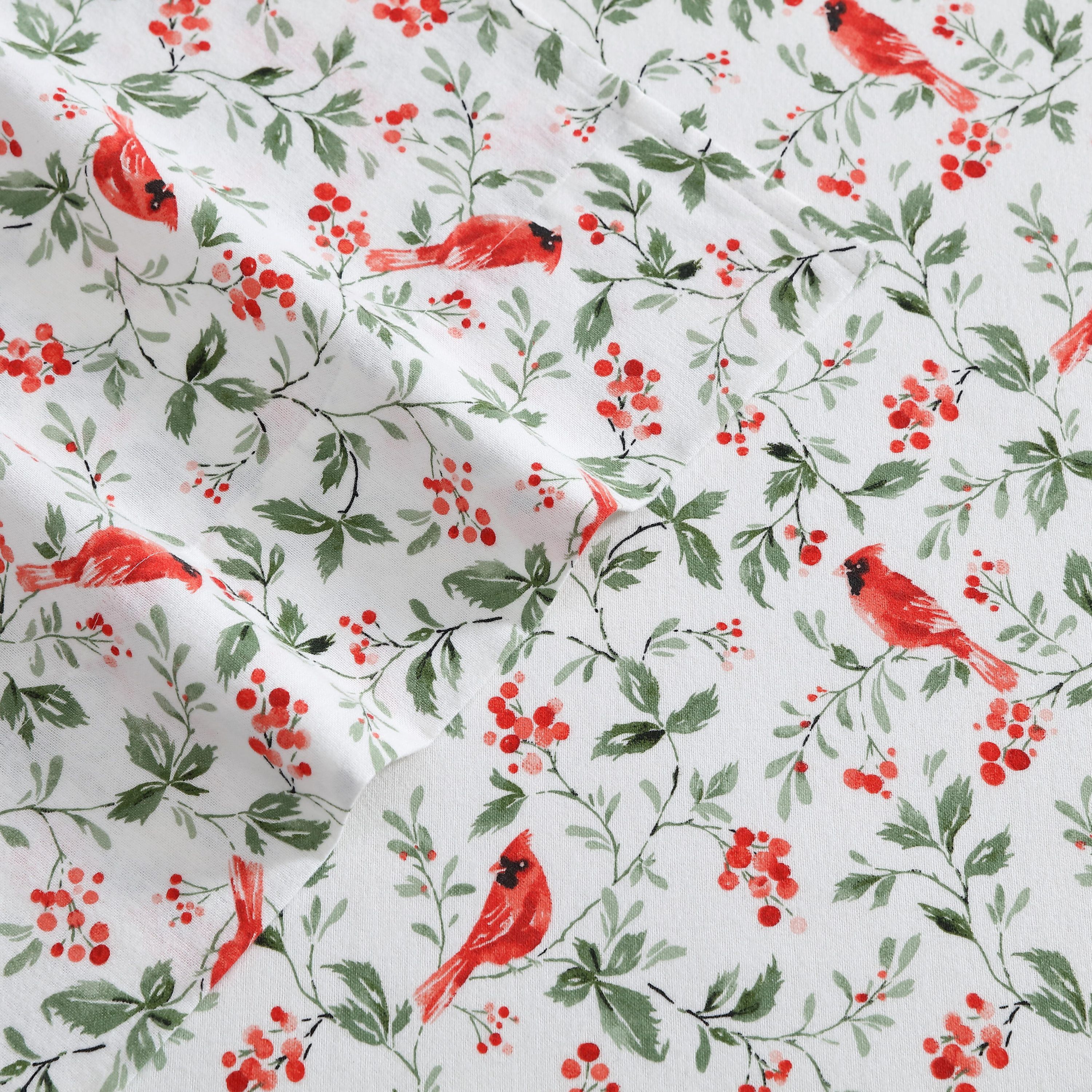 Jolly Cardinals Cotton Sheet Set