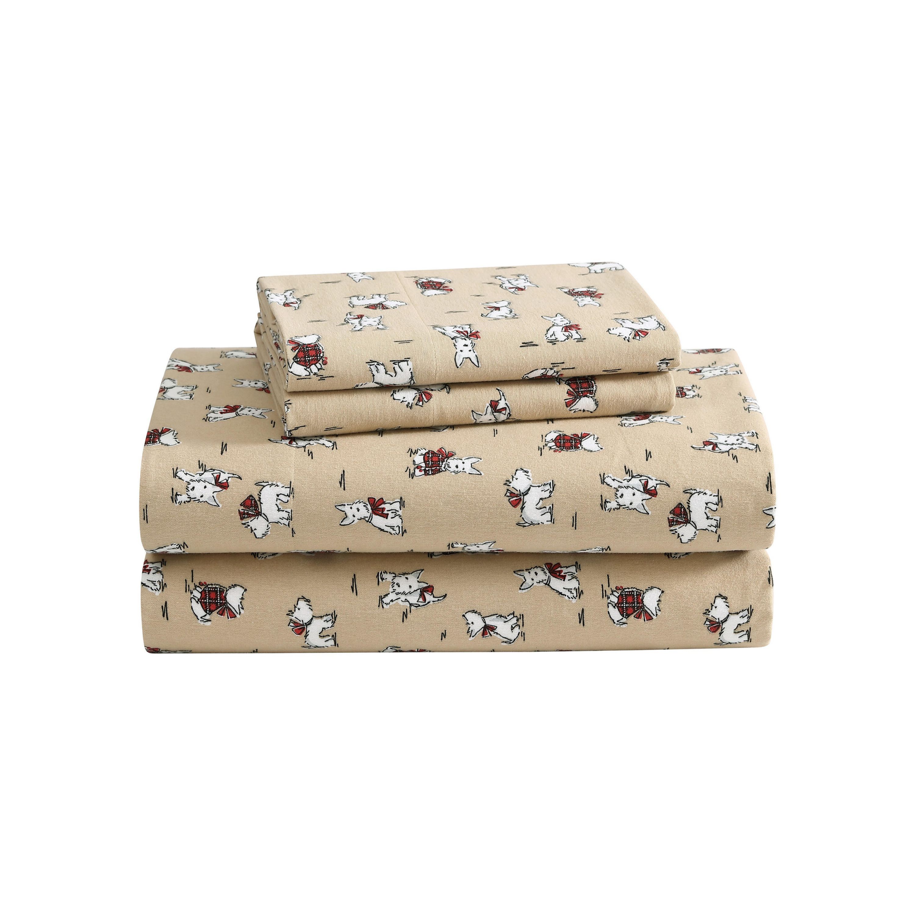 Holiday Scottie Cotton Sheet Set