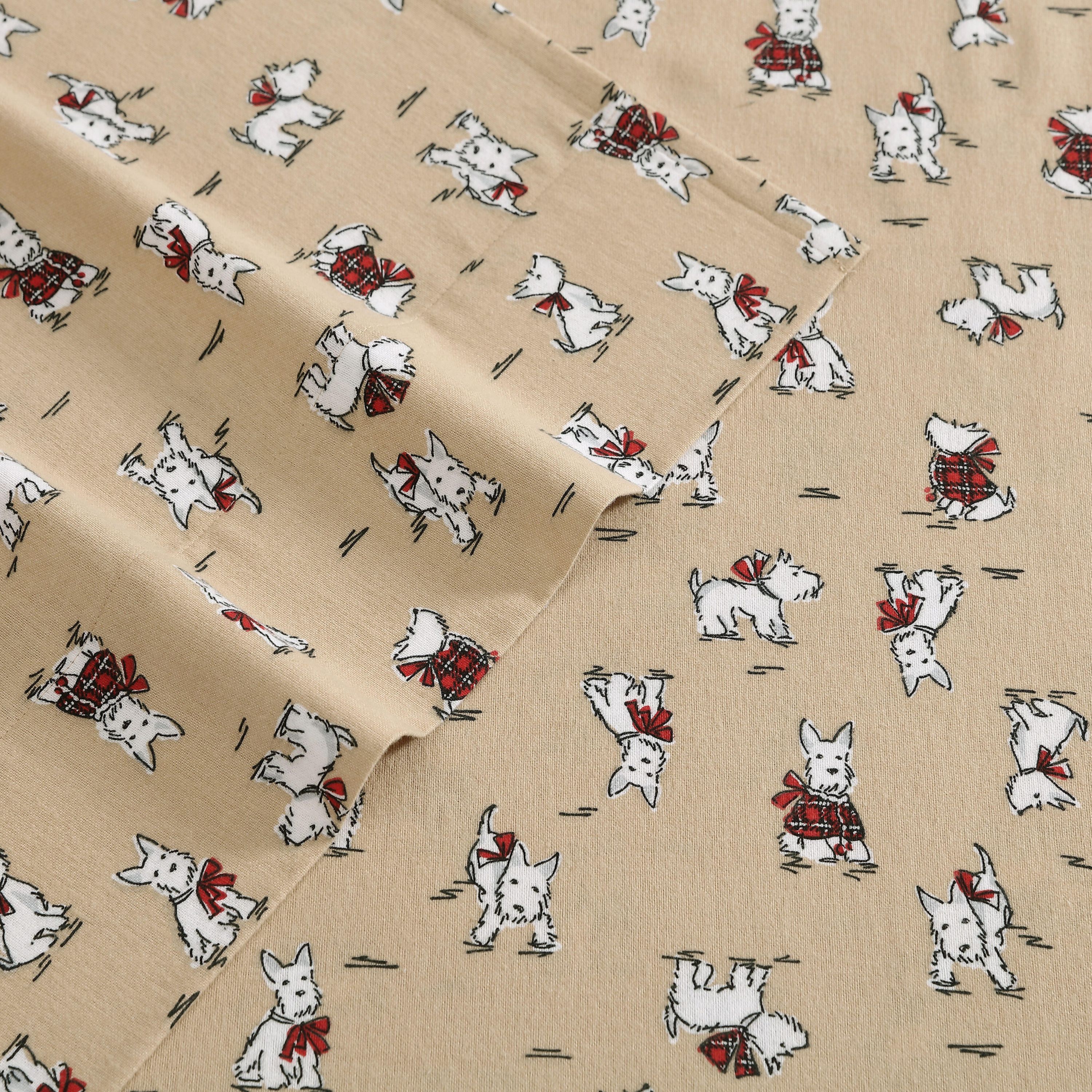 Holiday Scottie Cotton Sheet Set