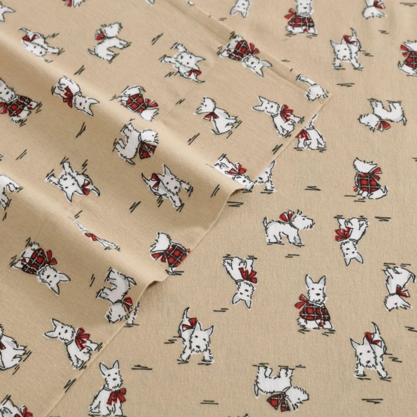 Holiday Scottie Cotton Sheet Set
