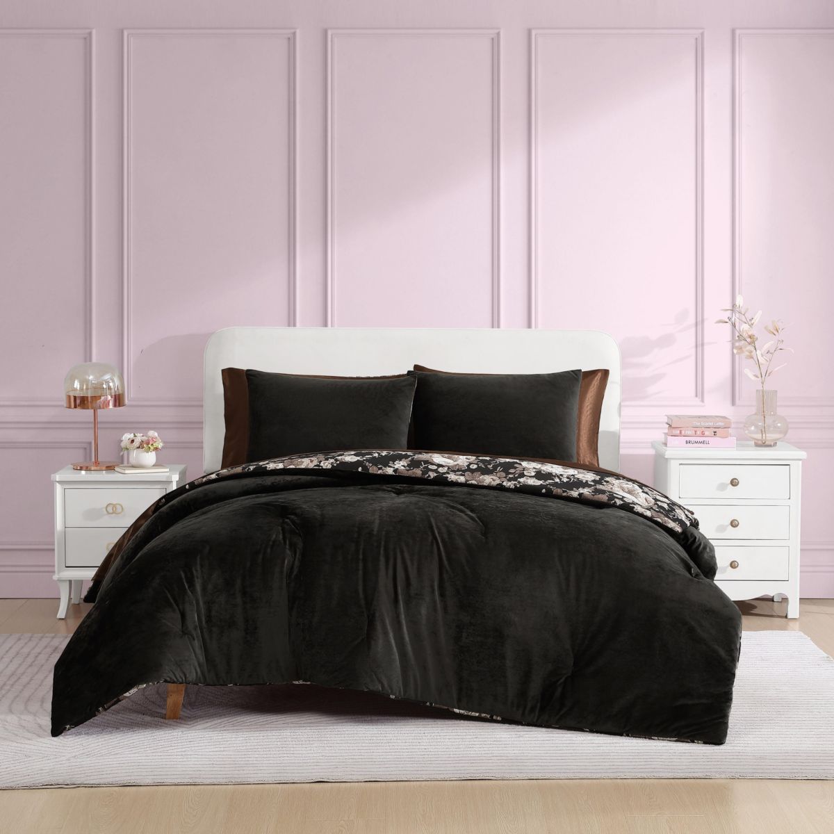 Velvet Solid Microfiber Duvet Cover Set
