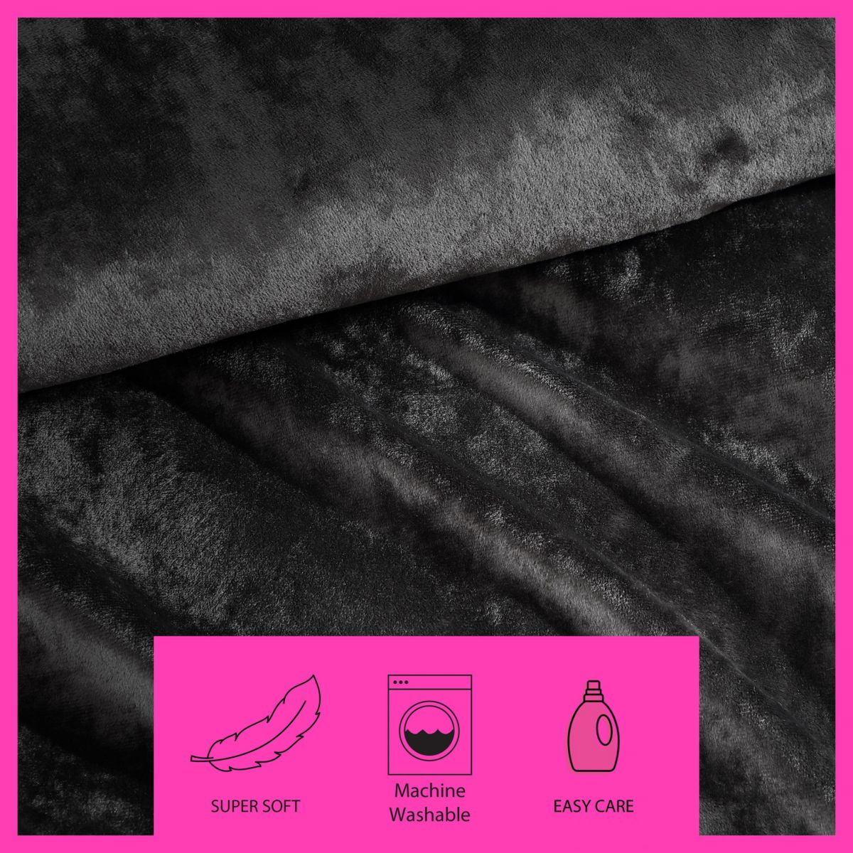 Velvet Solid Microfiber Duvet Cover Set