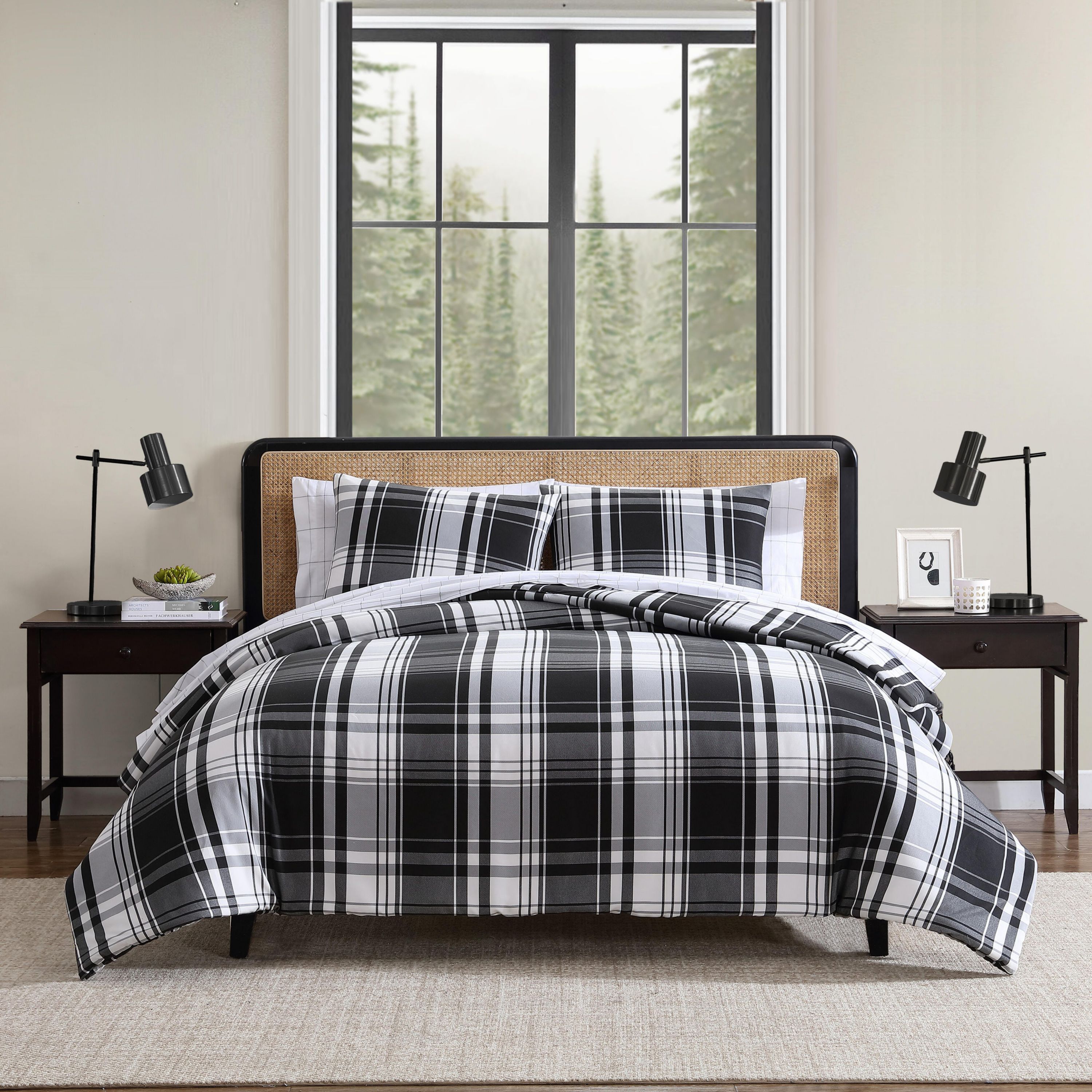 Saddle Mountain Plaid Microfiber Comforter-Sham Set