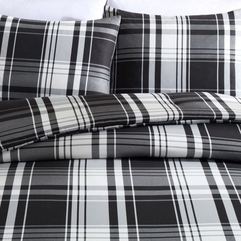 Saddle Mountain Plaid Microfiber Comforter-Sham Set