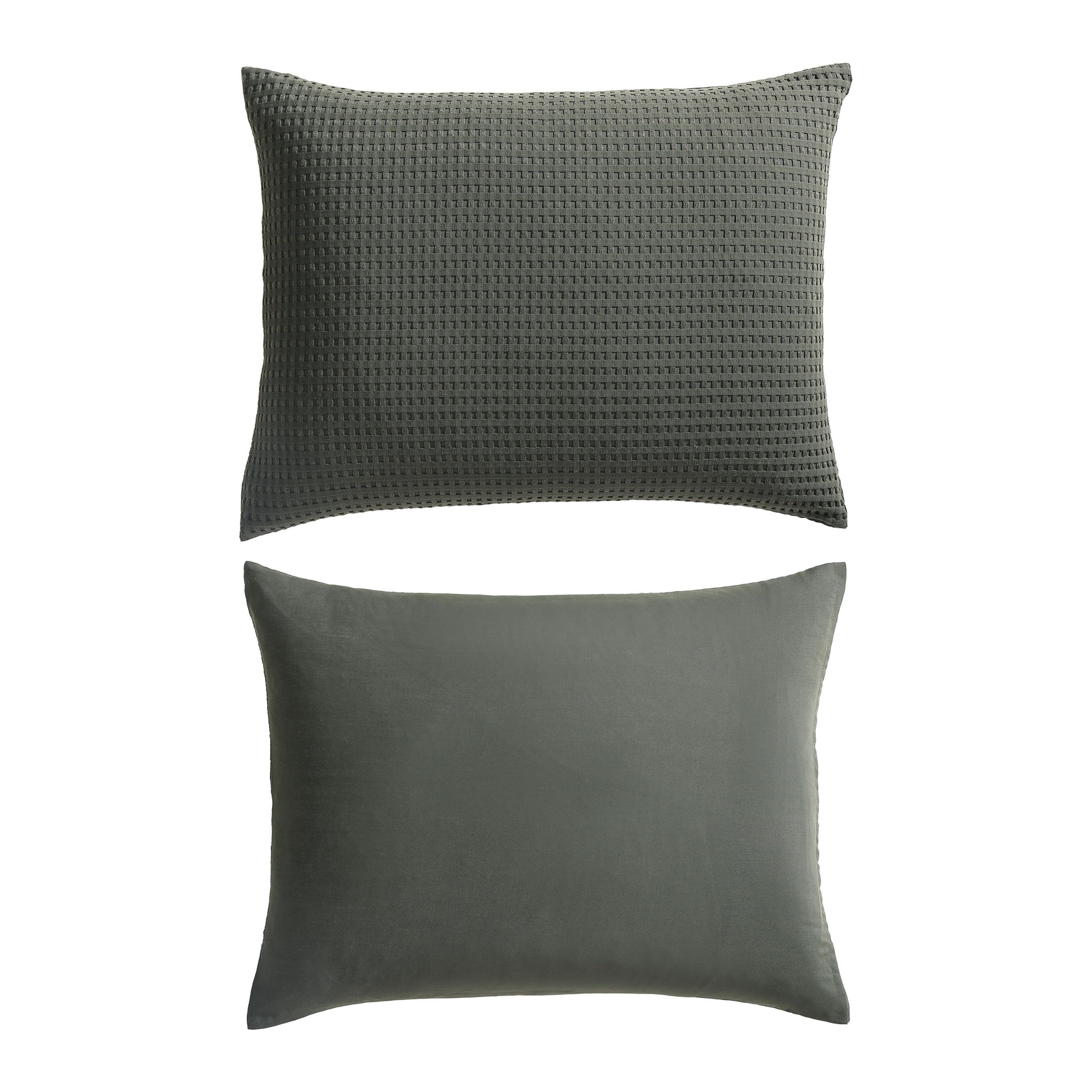 KCNY Solid Waffle Microfiber Comforter Set
