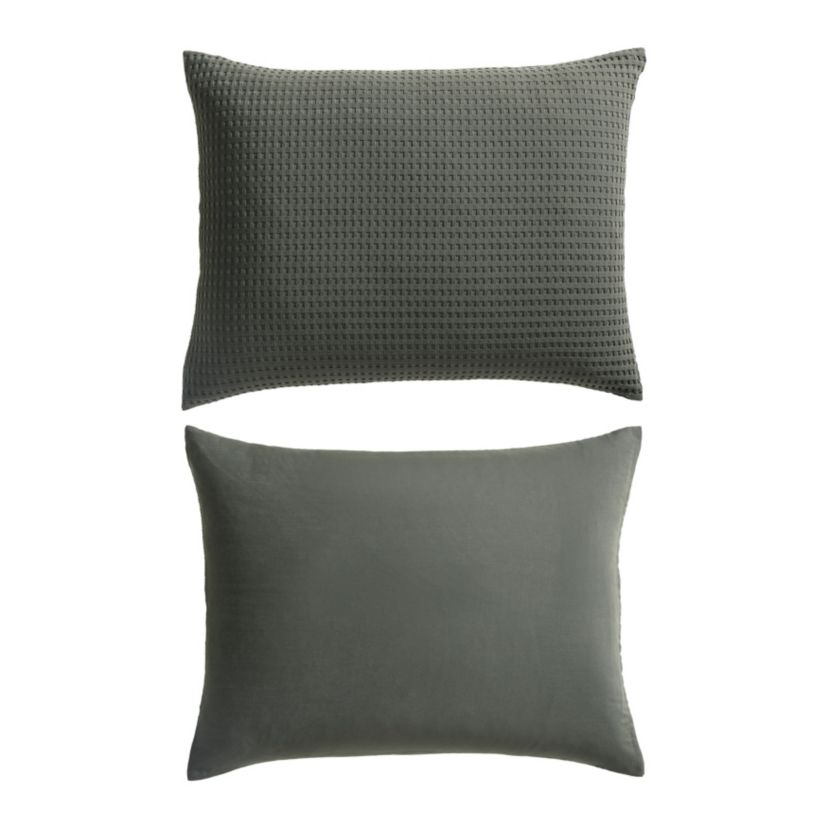 KCNY Solid Waffle Microfiber Comforter Set