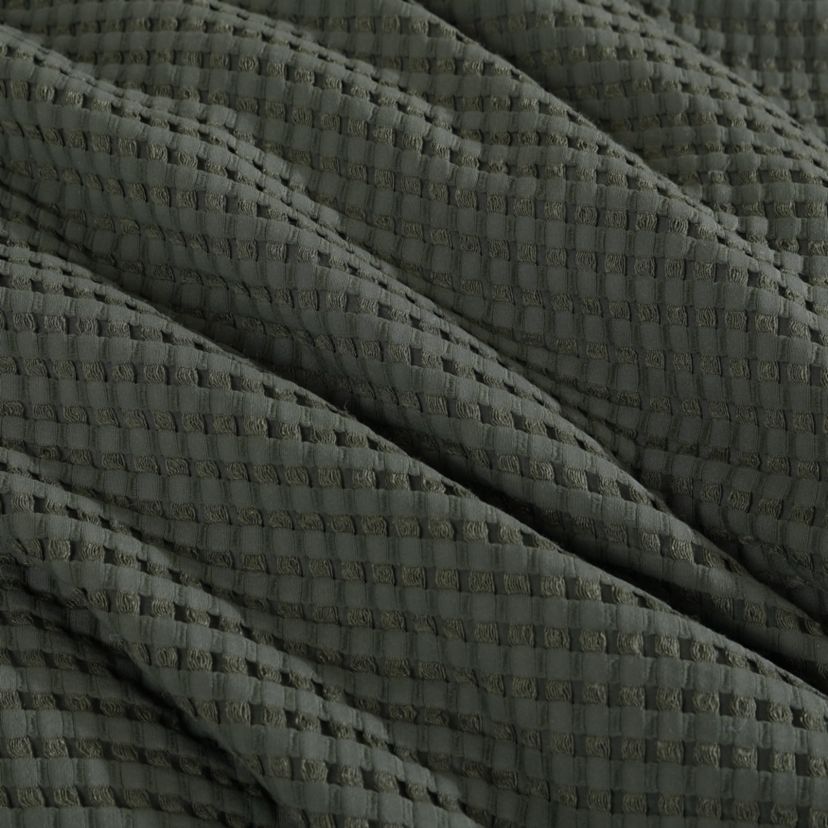 KCNY Solid Waffle Microfiber Comforter Set