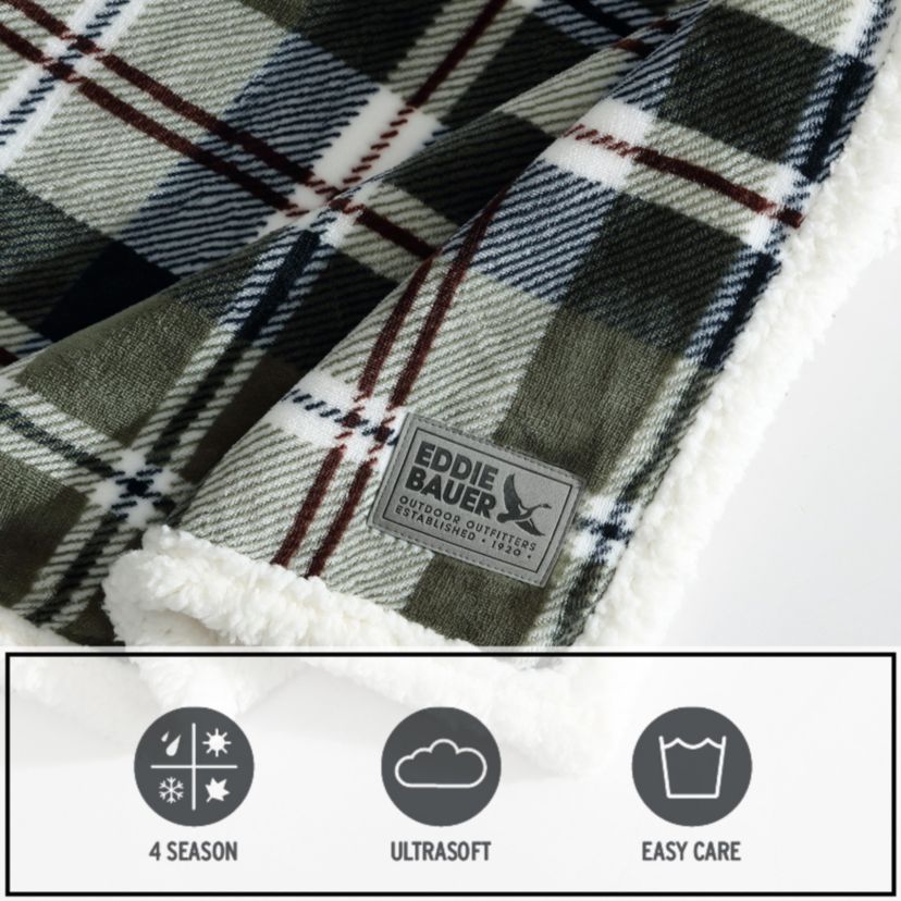 Trailhead Plaid Microfiber Throw Blanket