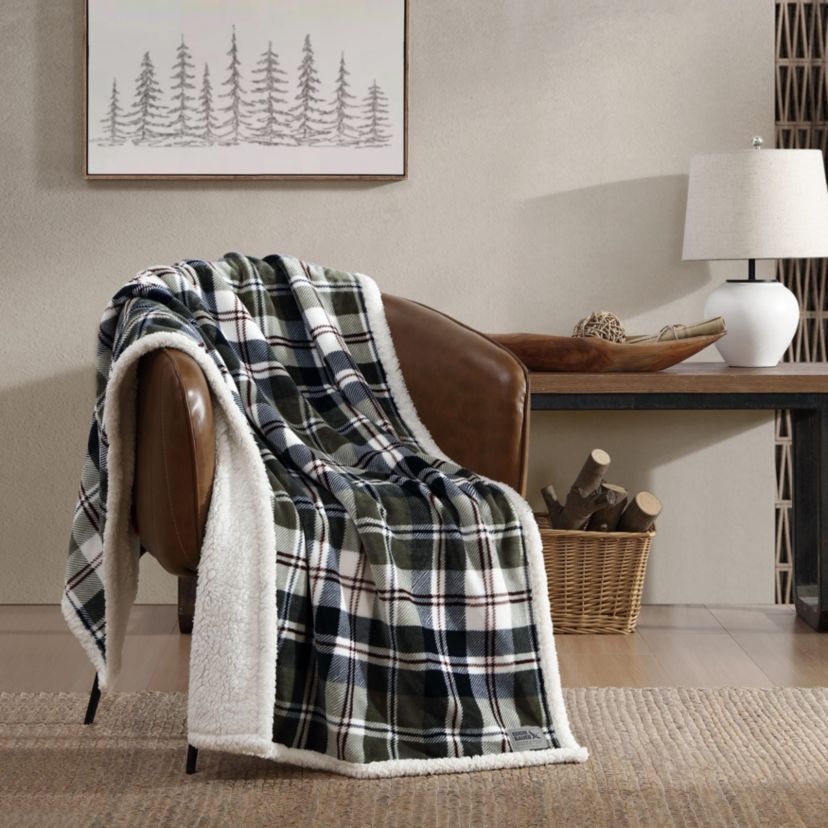 Trailhead Plaid Microfiber Throw Blanket
