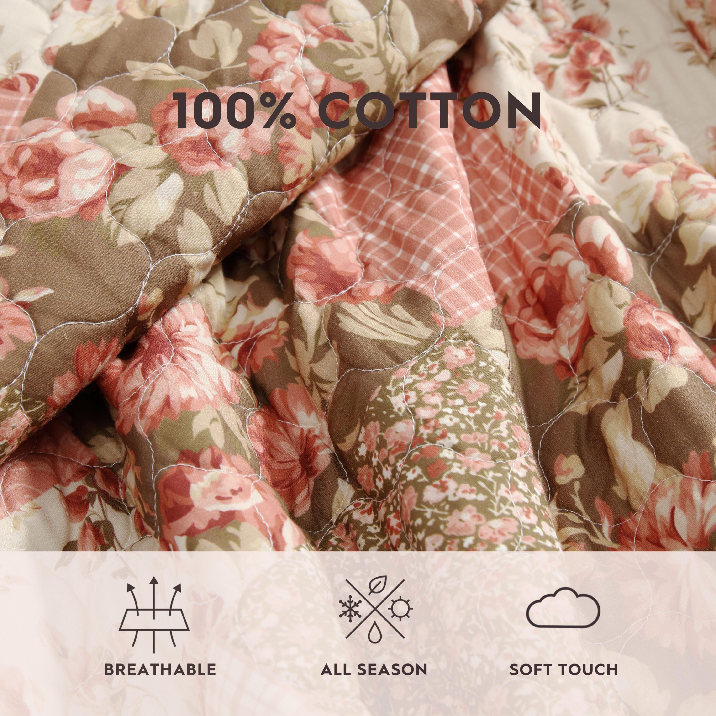 Harrietta Patchwork Cotton Quilt-Sham Set