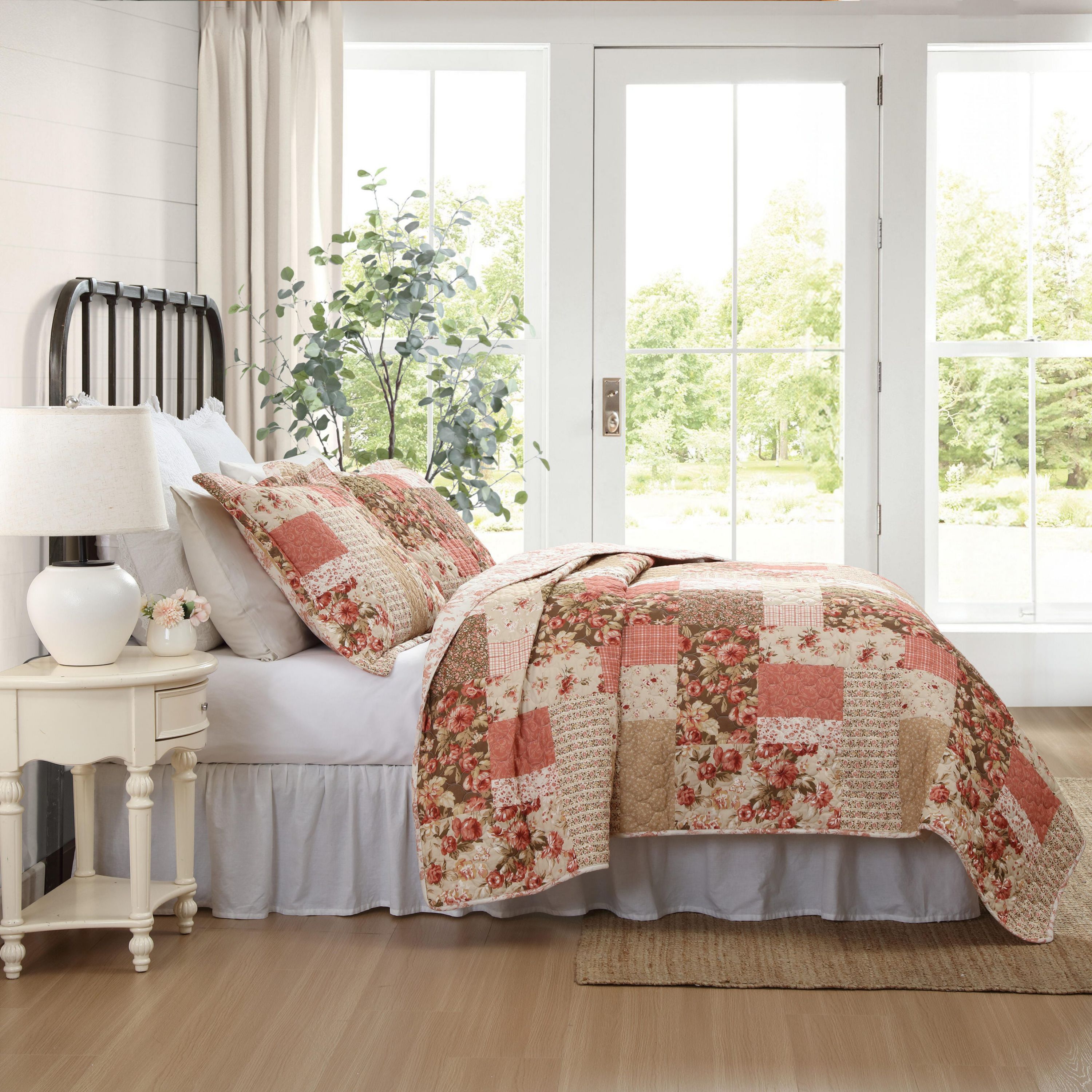 Harrietta Patchwork Cotton Quilt-Sham Set
