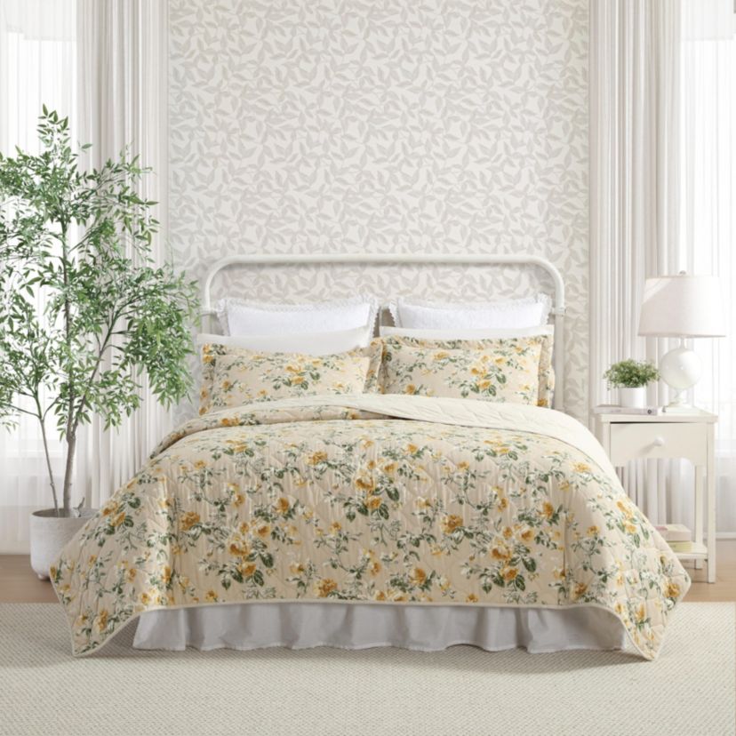 Roses Cotton Quilt-Sham Set