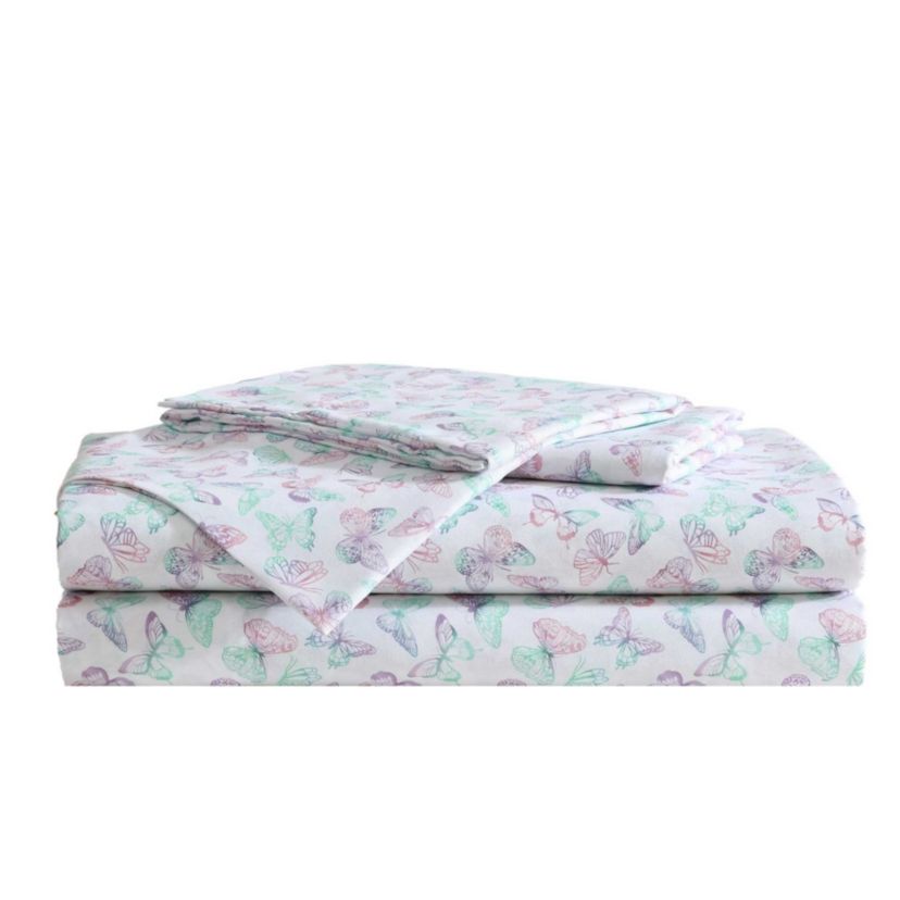 Butterfly Rainbow Microfiber Sheet Set